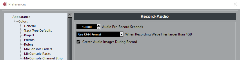 record-audio cubase