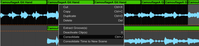 ableton consolidate