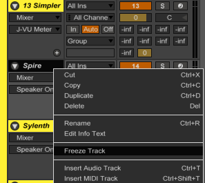 reduce CPU load in Ableton Live