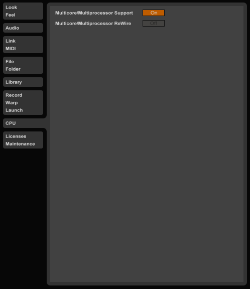 reduce CPU load in Ableton Live