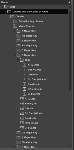 chord library ableton